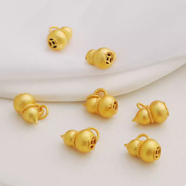 Brass 18K Electroplated Gourd Pendant Spacer