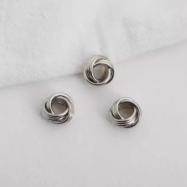 Alloy Braid Knot Shape Spacer Gold Platinum Plated