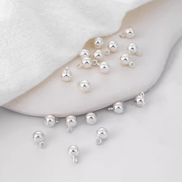10pcs Alloy Solid Ball Pendant Spacer