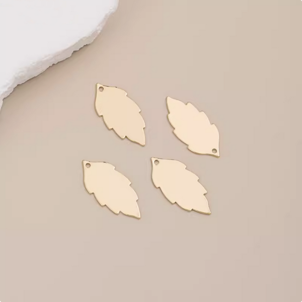 Brass Leafs Piece Pendant 14K Plated