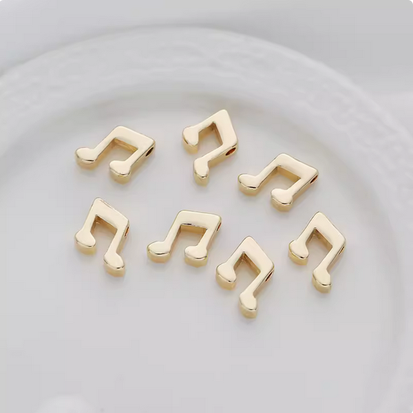 Alloy Gilded Musical Note Pendant 14K Plated