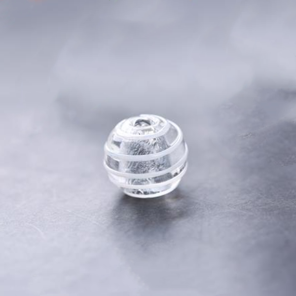10pcs Glass Beads With Single Color Stripe -GLHZ-03