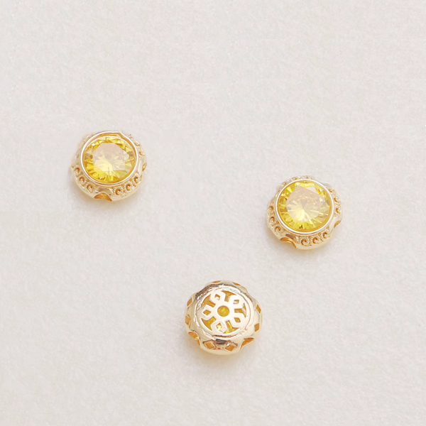 Alloy Zirconic Flat Round Spacer