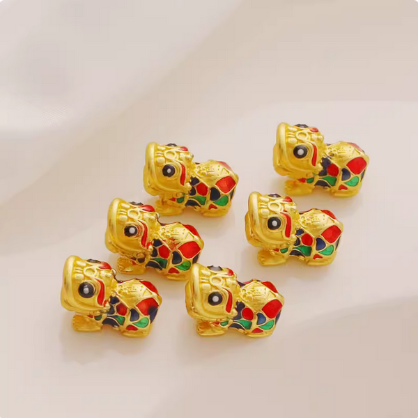 Alloy Myth Rich Monster Pixiu Charms Dispensing Pendant 18K Matt Plated