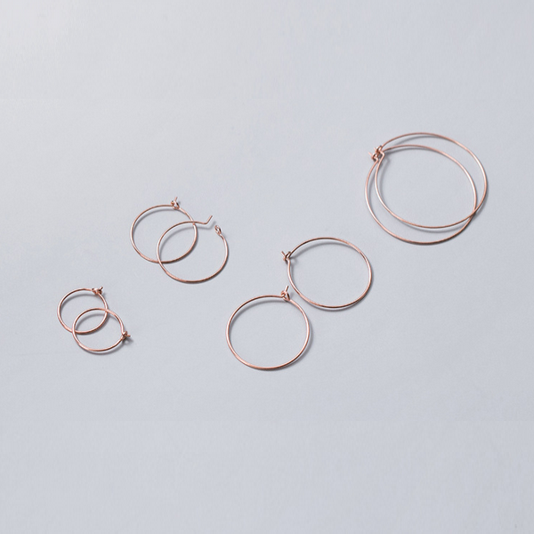 1 Pair 925 Sterling Silver Earring Loop Ring