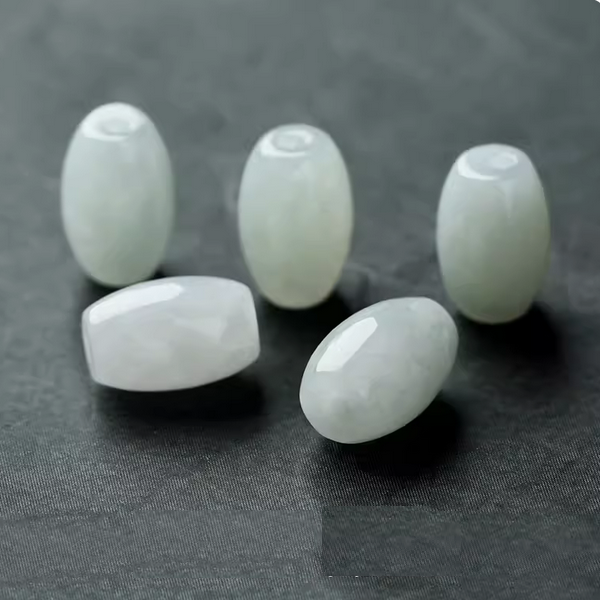 Jade Doliform Beads White