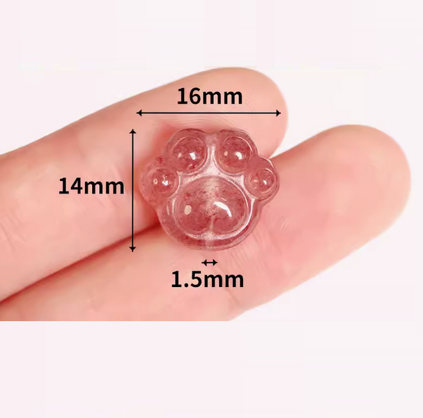 Strawverry Quartz Crystal Gemstone Charms Pendant