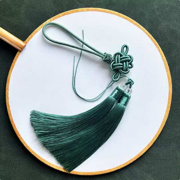 Double Tassel With Chinese Lucky Braiding Knot Hanging