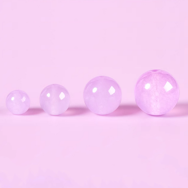 10pcs Purple Chalcedony Crystal Gemstone Beads