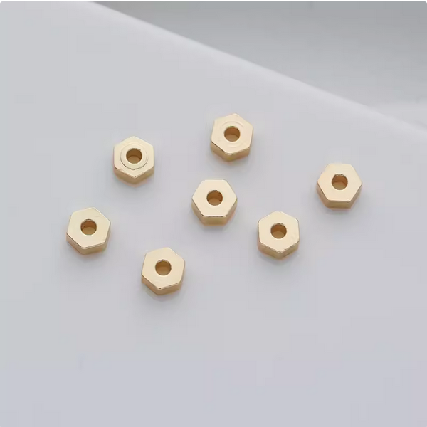 20pcs Alloy Hexagon Spacer Piece