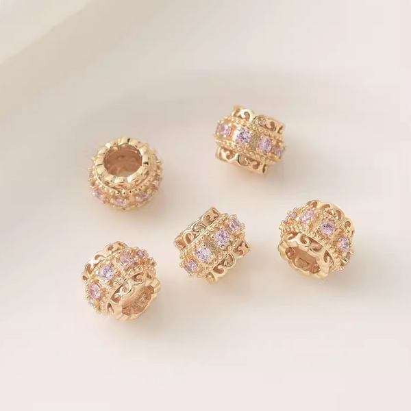 Alloy Zircon Column Beads Spacer