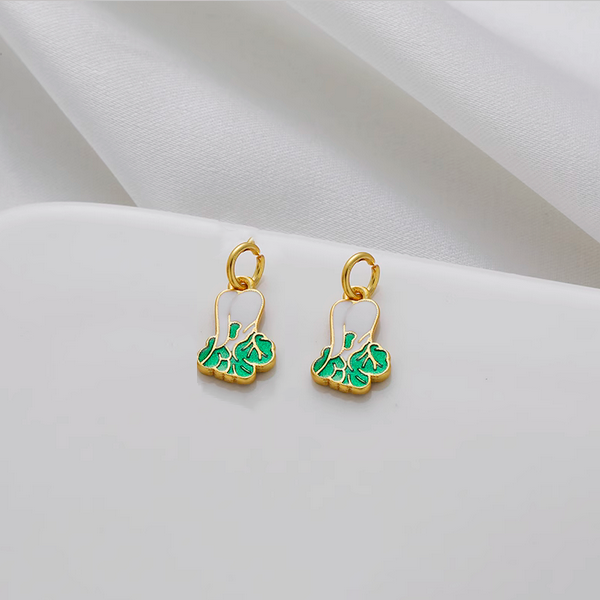 Alloy Whale Tails /Vegetable Pendant 14K Plated+Dispensing