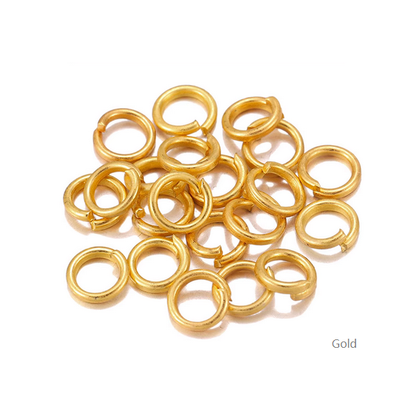 50pcs Brass 3mm Jump Ring (Open Loop)-Gold Plated- AMKG-01