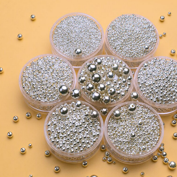Sterling Silver Round Shining Beads
