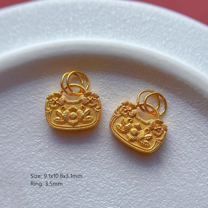 925 Silver 24K Gilded Charms Pendant For Necklace Bracelet