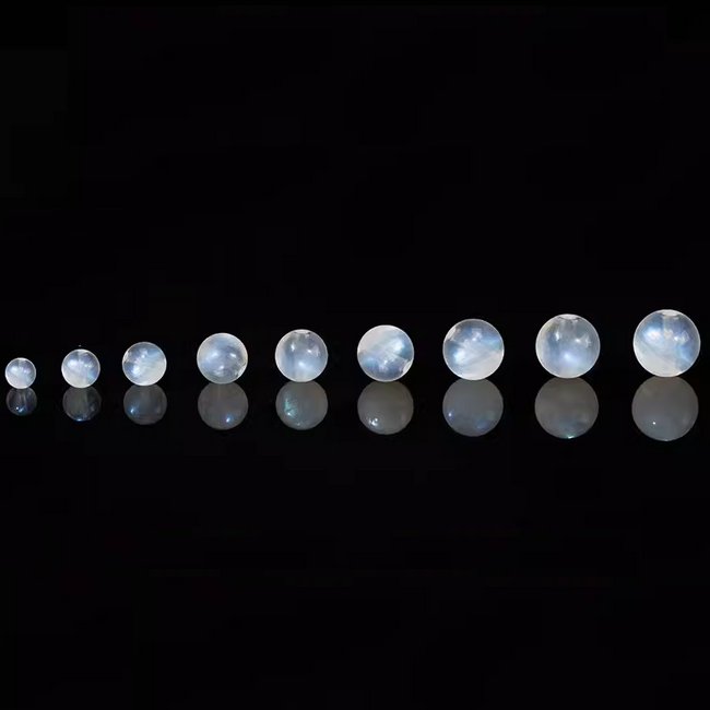 10pcs 4mm Moon Stone Crystal Gemstone Beads Blue - CLMB-01