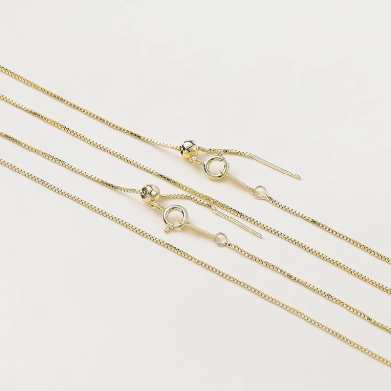 Brass Length Adjustable Tiny Thin Style Necklace