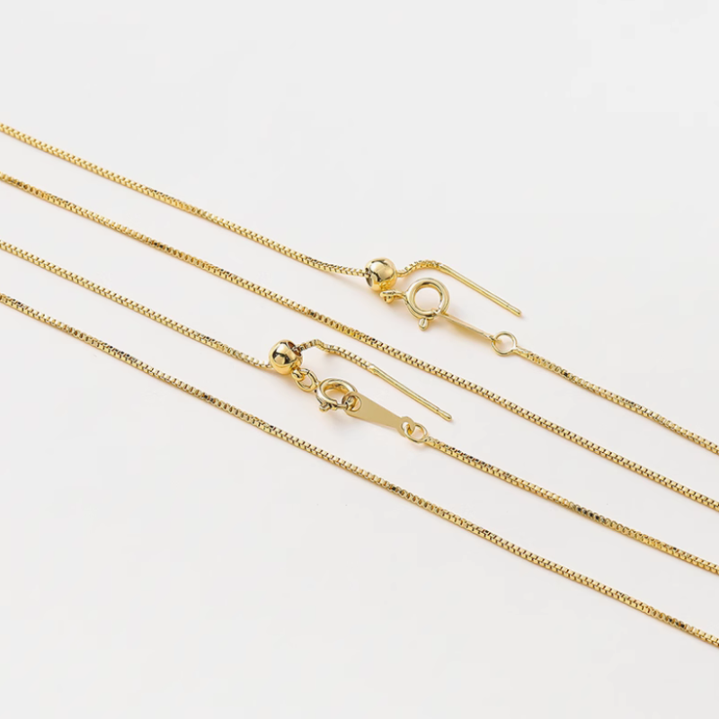 Brass Length Adjustable Tiny Thin Style Necklace