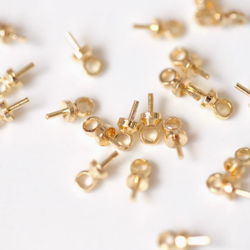 Brass Ring Hanging Bails Necklace Bracelet Pearl Beads Connector