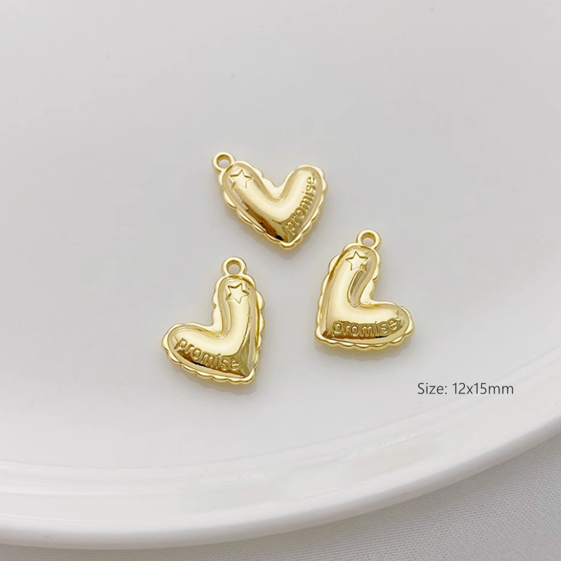 Balloon Brass Gilded Jewelry Decoration Charms Pendants