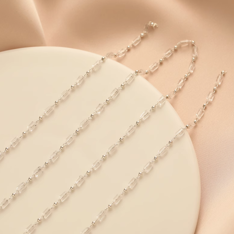 Brass and Crystal Beads Chains