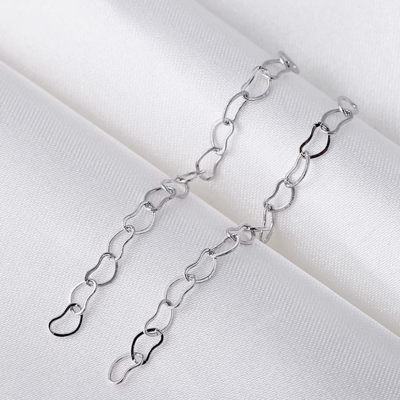 Brass Gold / Platinum Plated Heart Shape Extend Chains