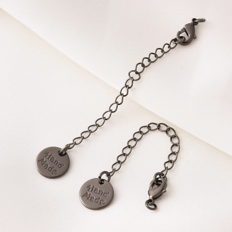 Matte Black Lobster Claw Chain Spring Clasps With Pendant Piece Retention