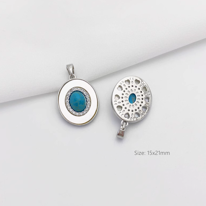 Brass Shell Gold Platinum Plated Jewelry Charms Pendant Piece