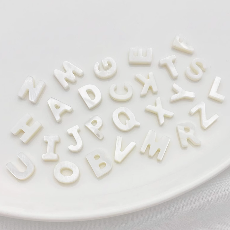 Shell Letters Words Charms Pendant Spare Piece-PMZS