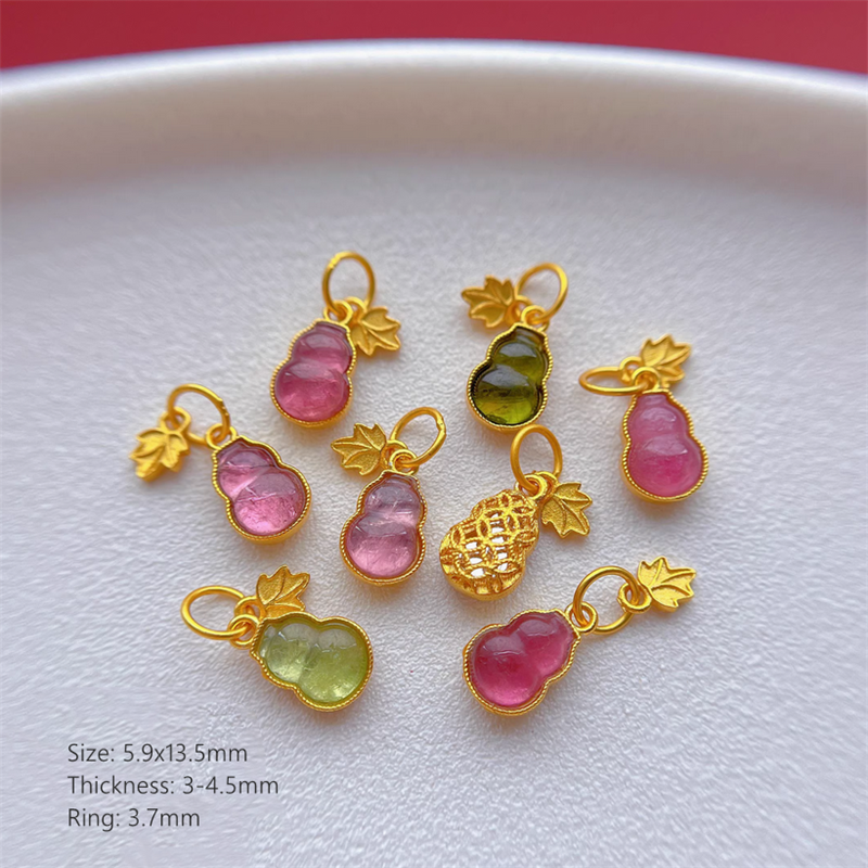 925 Silver Base Tourmaline Colorful Spacers and Safety Chains