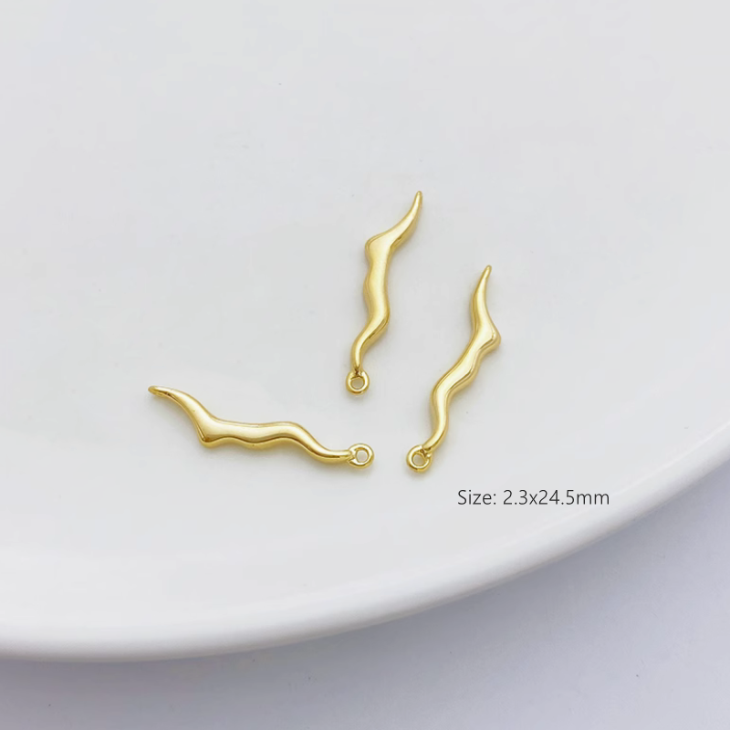 Brass Gilded Tree Branch Necklace Bracelet Connector Stick Spacer