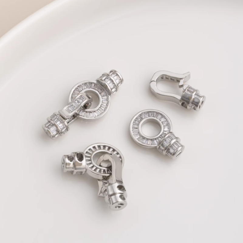 Zircon Ring Twister Clasp New Style Jewelry Fastener