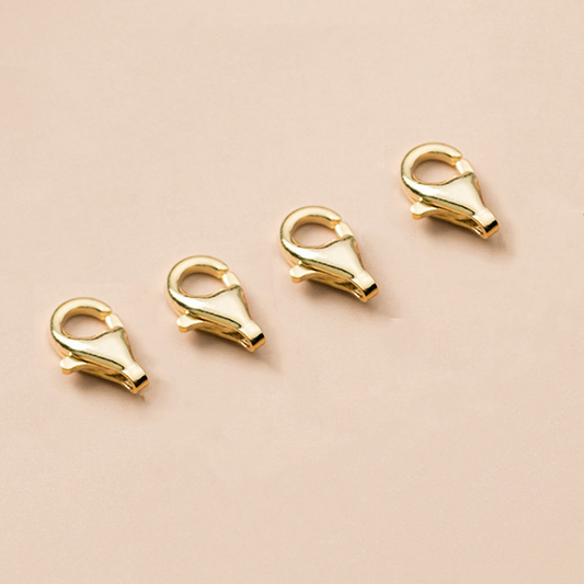Sterling Silver 7x10mm Lobster Claw Clasp, Gold Plated -CSSL-11