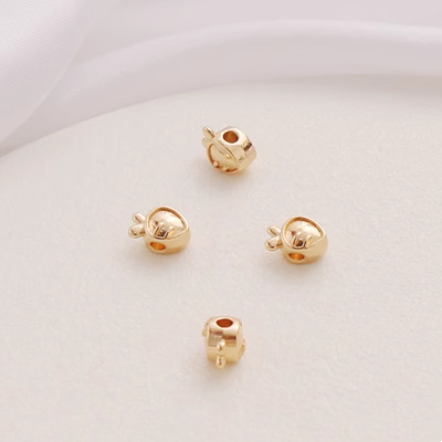 5pcs Alloy Gold Silver Plated Cute Carrot Spacer