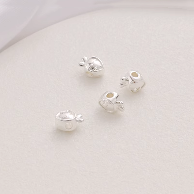 5pcs Alloy Gold Silver Plated Cute Carrot Spacer