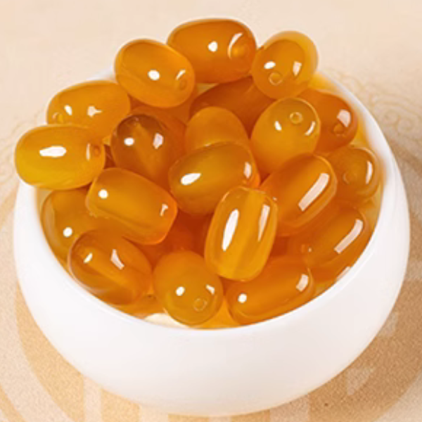 10pcs Agate Doliform Honey Wax Yellow Beads