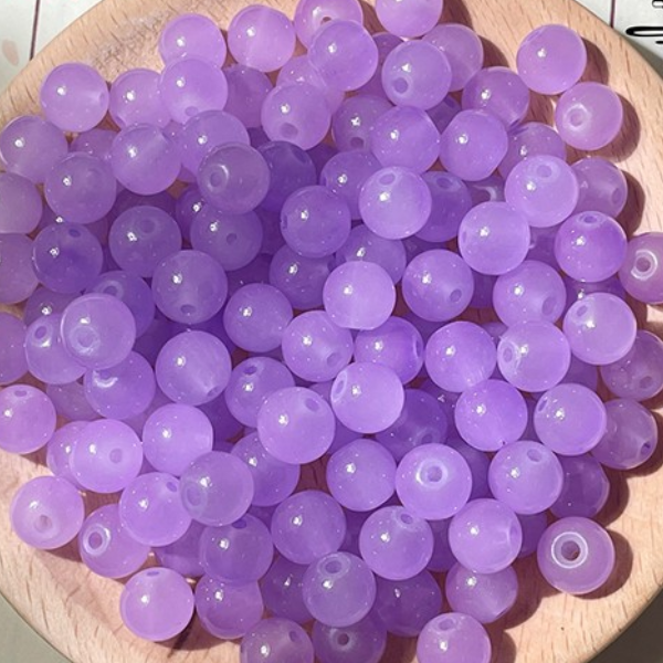 20pcs Glass Beads imitation Jade Beads