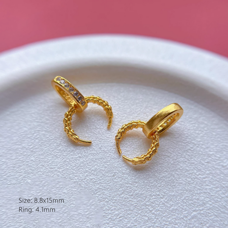 925 Sterling Silver Pinch Clip Gilded Artwork Hook Clasps