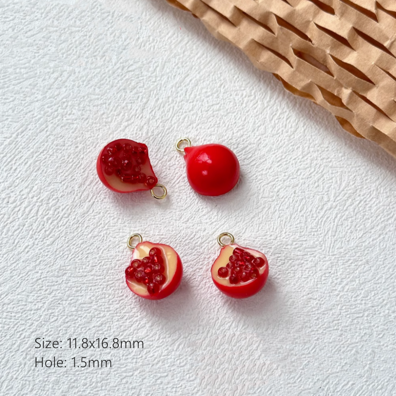 Resin Vivid Fruit Jewelry Charms Pendant Grape Bud Raspberry