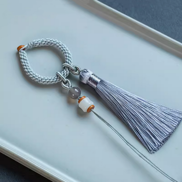 12cm Tassel With Braiding Ring Semi-Finished Pendant
