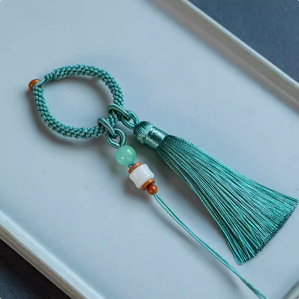 12cm Tassel With Braiding Ring Semi-Finished Pendant