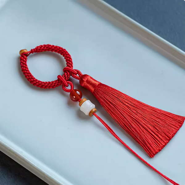 12cm Tassel With Braiding Ring Semi-Finished Pendant