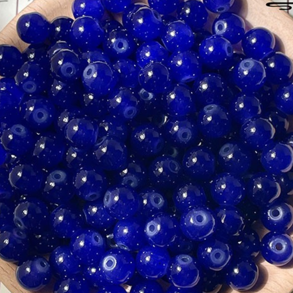 20pcs Glass Beads imitation Jade Beads