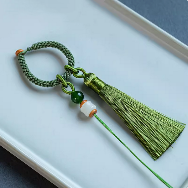 12cm Tassel With Braiding Ring Semi-Finished Pendant