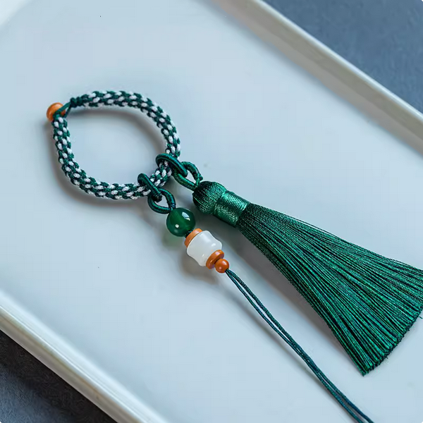 12cm Tassel With Braiding Ring Semi-Finished Pendant