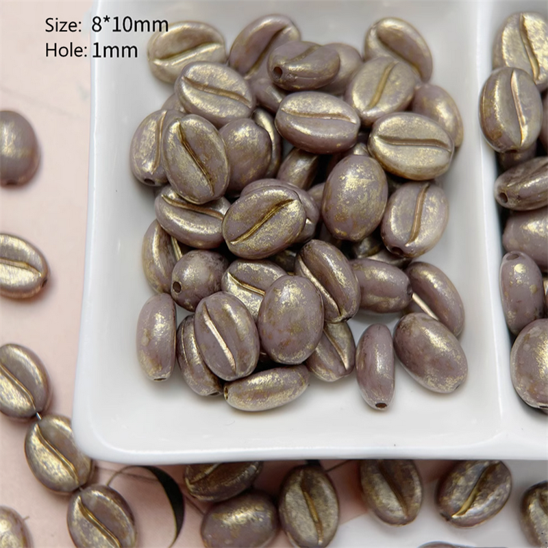 20pcs Coffee Bean Beads Ornament Handmaking Material