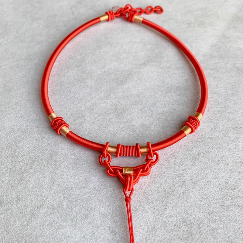 Rope Braided Semi-Finished Necklace Ethnic Traditional Style