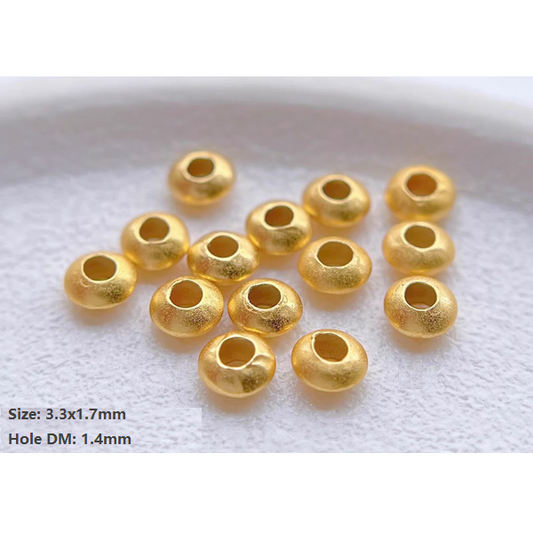 5pcs Sterling Silver Spacer Partition Piece 18K Plated- ASHG-11