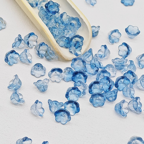 50pcs Lily Of The Valley Receptacle Glass Partition Beads Spacer -GLLN-12