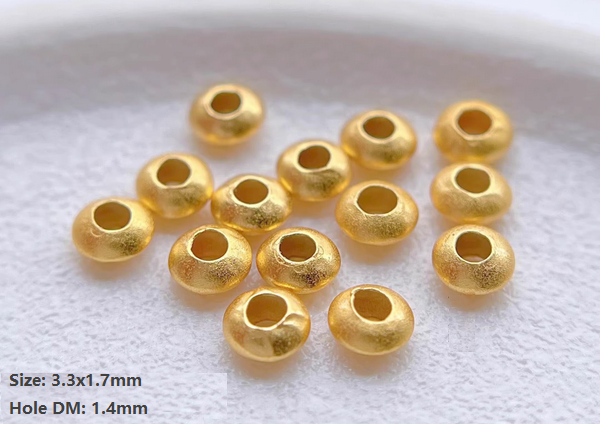 Sterling Silver Spacer Partition Piece, Gold Plated